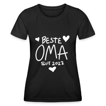 Oma 2022 - Werdende Oma 2022 - Frauen Funktions-T-Shirt - Schwarz - Vorne - AI Model Female 172 light (172cm)
