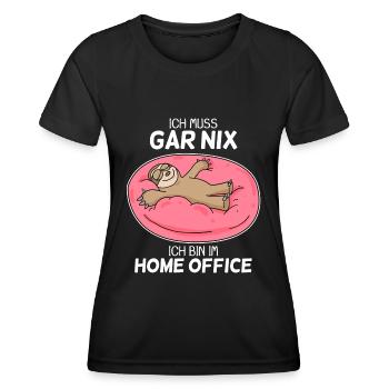 Home Office Spruch - Frauen Funktions-T-Shirt - Schwarz - Vorne - AI Model Female 172 light (172cm)
