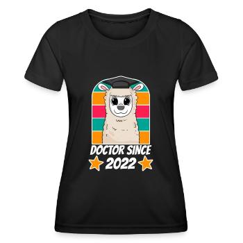 Doctorate 2022 Doctoral Thesis Doctoral Degree - Women's Functional T-Shirt - black - Front - AI Model Female 172 light (172cm)