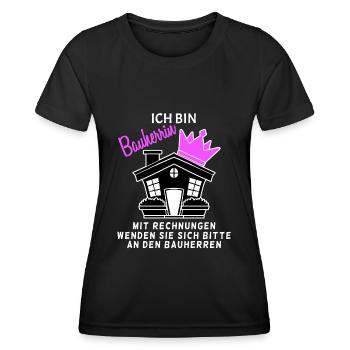 Bauherrin Hausbau - Frauen Funktions-T-Shirt - Schwarz - Vorne - AI Model Female 172 light (172cm)