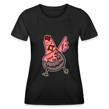 Dabbing Dab Poulet - T-shirt sport Femme - noir - Devant - AI Model Female 172 light (172cm)