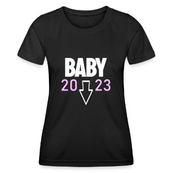 Bébé Fille 2023 Fille - T-shirt sport Femme - noir - Devant - AI Model Female 172 light (172cm)