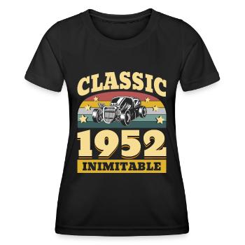 Classic since 1952 - Anniversary 70 years - Women's Functional T-Shirt - black - Front - AI Model Female 172 light (172cm)