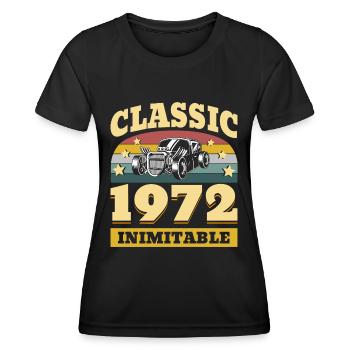 Classique Depuis 1972 - Anniversaire 50 Ans - T-shirt sport Femme - noir - Devant - AI Model Female 172 light (172cm)