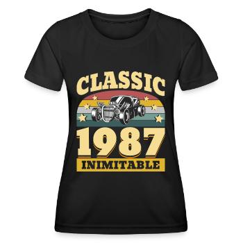 Classic since 1987 - Anniversary 35 years - Women's Functional T-Shirt - black - Front - AI Model Female 172 light (172cm)