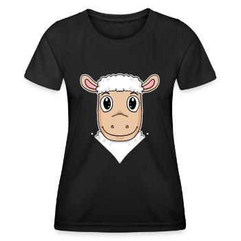 Illustration de moutons - T-shirt sport Femme - noir - Devant - AI Model Female 172 light (172cm)