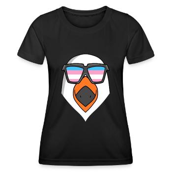 Transgender Transsexual Seagull Gift - Women's Functional T-Shirt - black - Front - AI Model Female 172 light (172cm)