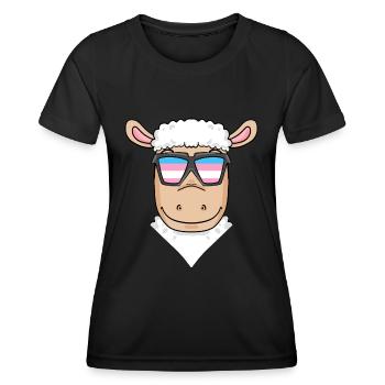 Transgender Transsexual Sheep Gift - Women's Functional T-Shirt - black - Front - AI Model Female 172 light (172cm)