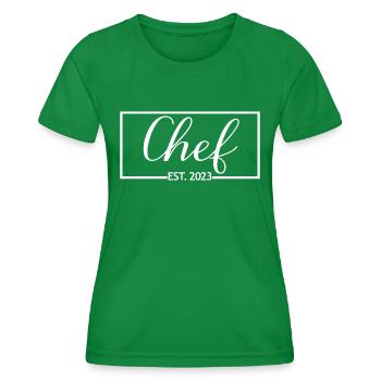 Koch Est. 2023 diplomierter Koch Kochkunst Student - Frauen Funktions-T-Shirt - Kelly Green - Vorne - AI Model Female 172 dark (172cm)