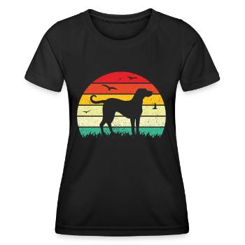 Redbone Coonhound Dog Gift - Women's Functional T-Shirt - black - Front - AI Model Female 172 light (172cm)