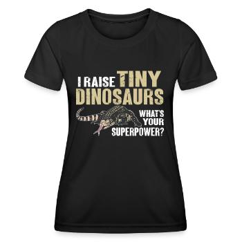 Tegu Eidechse Reptil Herpetologe - Frauen Funktions-T-Shirt - Schwarz - Vorne - AI Model Female 172 light (172cm)