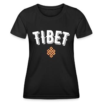 Tibet - Frauen Funktions-T-Shirt - Schwarz - Vorne - AI Model Female 172 light (172cm)