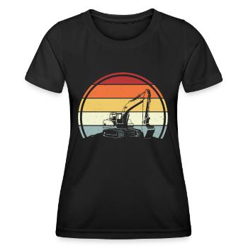Excavator - Women's Functional T-Shirt - black - Front - AI Model Female 172 light (172cm)