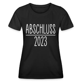 Abschluss 2023 Geschenkidee Geschenk - Frauen Funktions-T-Shirt - Schwarz - Vorne - AI Model Female 172 light (172cm)