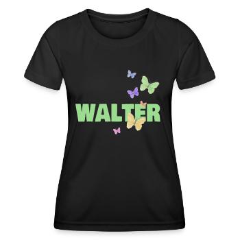 Cadeau pour Walter - T-shirt sport Femme - noir - Devant - AI Model Female 172 light (172cm)
