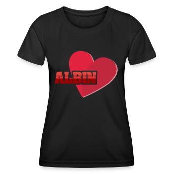 Gift for Albin - Women's Functional T-Shirt - black - Front - AI Model Female 172 light (172cm)