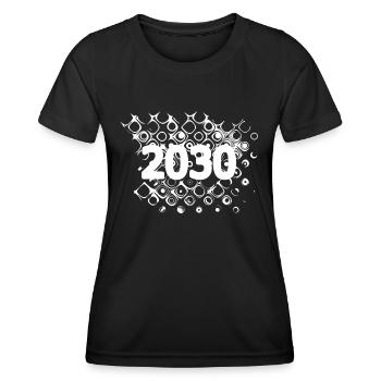2030 - Women's Functional T-Shirt - black - Front - AI Model Female 172 light (172cm)