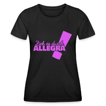 Vorname Allegra - Frauen Funktions-T-Shirt - Schwarz - Vorne - AI Model Female 172 light (172cm)