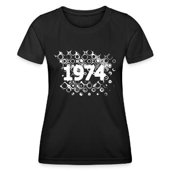 Retro 1974 - Women's Functional T-Shirt - black - Front - AI Model Female 172 light (172cm)