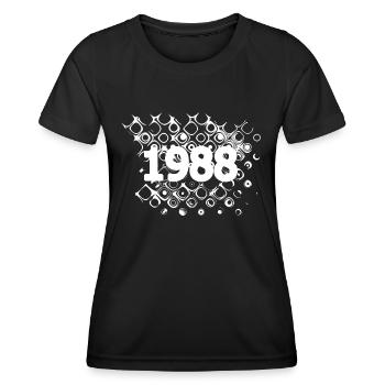 1988 - Women's Functional T-Shirt - black - Front - AI Model Female 172 light (172cm)
