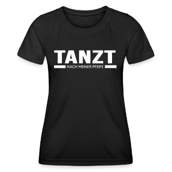Ausbilder "tanzt" Mentor Coach Azubi-Beauftragter - Frauen Funktions-T-Shirt - Schwarz - Vorne - AI Model Female 172 light (172cm)
