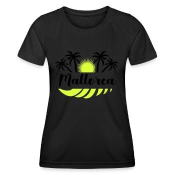 mallorca - Frauen Funktions-T-Shirt - Schwarz - Vorne - AI Model Female 172 light (172cm)