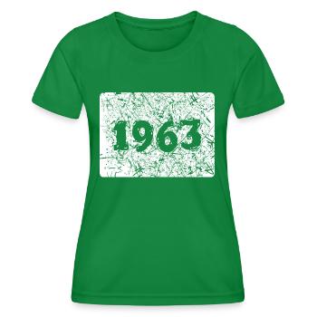 1963 - Frauen Funktions-T-Shirt - Kelly Green - Vorne - AI Model Female 172 dark (172cm)