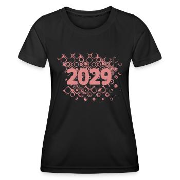 2029 - Frauen Funktions-T-Shirt - Schwarz - Vorne - AI Model Female 172 light (172cm)