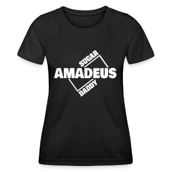 Amadeus : Sugar Daddy - T-shirt sport Femme - noir - Devant - AI Model Female 172 light (172cm)