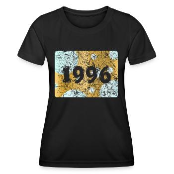 1996 1996 - Women's Functional T-Shirt - black - Front - AI Model Female 172 light (172cm)