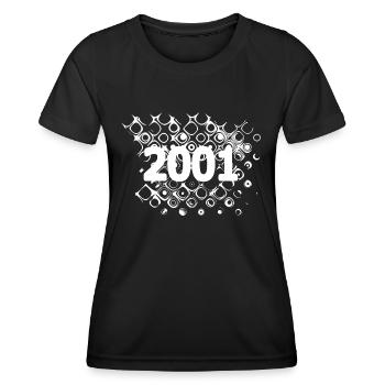 2001 2001 - Women's Functional T-Shirt - black - Front - AI Model Female 172 light (172cm)