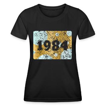 1984 1984 - Frauen Funktions-T-Shirt - Schwarz - Vorne - AI Model Female 172 light (172cm)