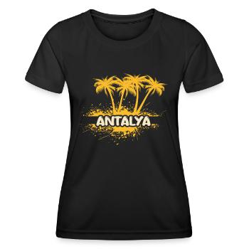 Antalya comme une fête - T-shirt sport Femme - noir - Devant - AI Model Female 172 light (172cm)