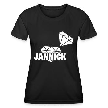 Kostbar Jannick - Frauen Funktions-T-Shirt - Schwarz - Vorne - AI Model Female 172 light (172cm)