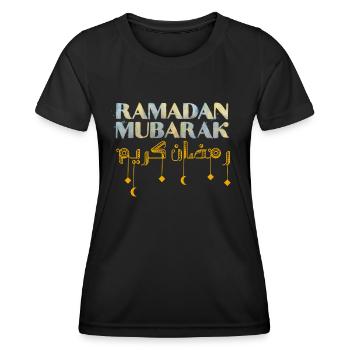 Ramadan Mubarak - Frauen Funktions-T-Shirt - Schwarz - Vorne - AI Model Female 172 light (172cm)