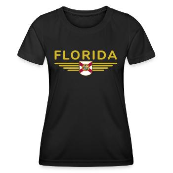 Florida Fan T-Shirt – Sun & Beach - Women's Functional T-Shirt - black - Front - AI Model Female 172 light (172cm)