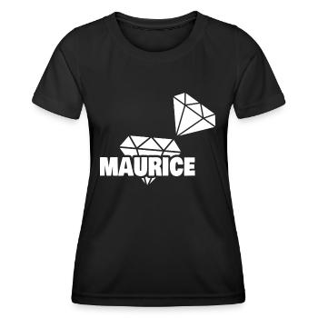 Le précieux Maurice - T-shirt sport Femme - noir - Devant - AI Model Female 172 light (172cm)