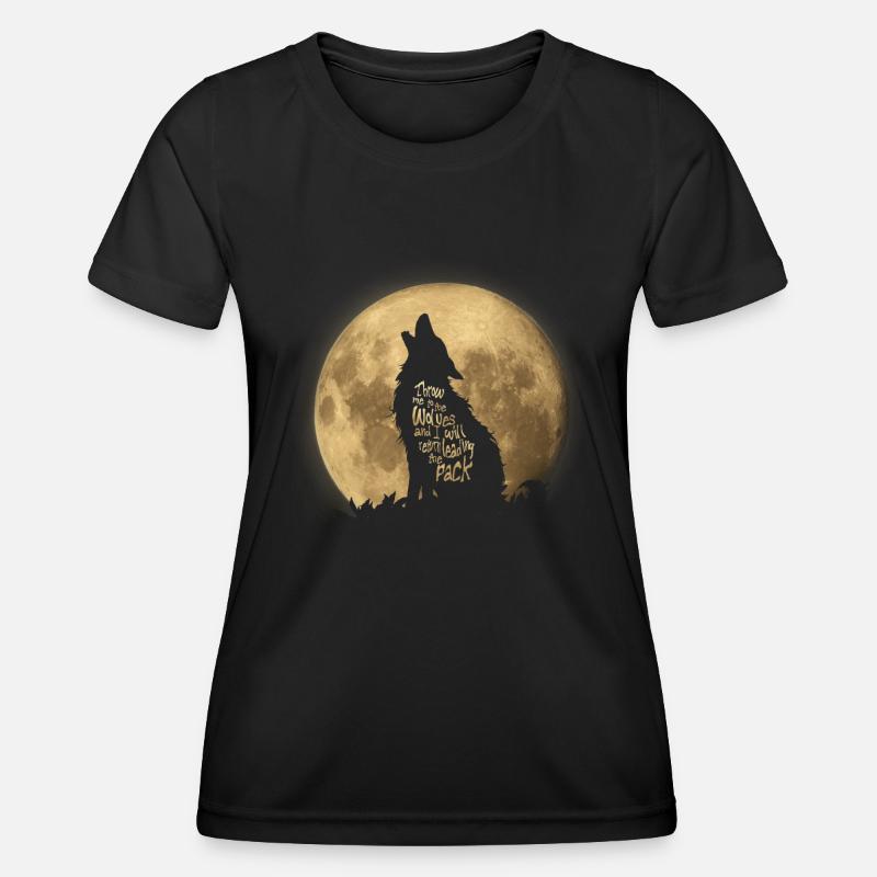 Throw me to the Wolves - Women's Functional T-Shirt - black