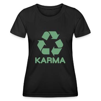 Karma repetition gift idea - Women's Functional T-Shirt - black - Front - AI Model Female 172 light (172cm)