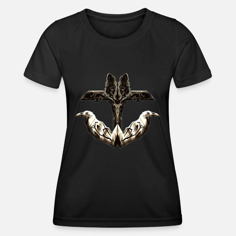 Valhalla valhalla odin raven gods new gift - Women's Functional T-Shirt - black