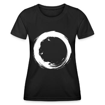 Circle Design Vector New Variation Round White - Women's Functional T-Shirt - black - Front - AI Model Female 172 light (172cm)