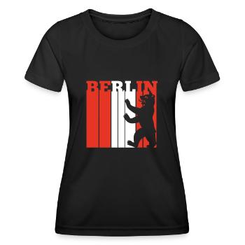 Berlin with Berliner Bär - Women's Functional T-Shirt - black - Front - AI Model Female 172 light (172cm)