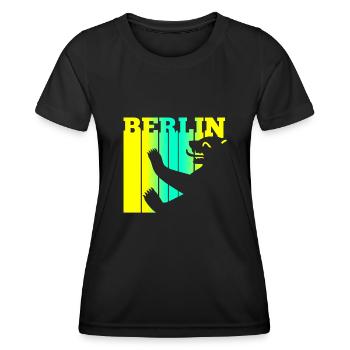 Ours de Berlin - T-shirt sport Femme - noir - Devant - AI Model Female 172 light (172cm)