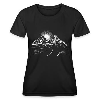 Cool skieur cadeau panoramique ski ski - T-shirt sport Femme - noir - Devant - AI Model Female 172 light (172cm)