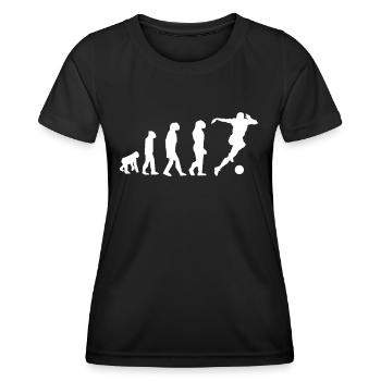 Entwicklung des Fußballs - Frauen Funktions-T-Shirt - Schwarz - Vorne - AI Model Female 172 light (172cm)