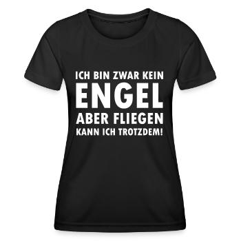 Fußball Soccer - Frauen Funktions-T-Shirt - Schwarz - Vorne - AI Model Female 172 light (172cm)