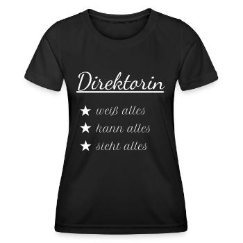Direktorin Oberschule Schulleitung Geschenk Idee - Frauen Funktions-T-Shirt - Schwarz - Vorne - AI Model Female 172 light (172cm)