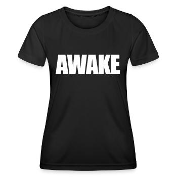 AWAKE - Frauen Funktions-T-Shirt - Schwarz - Vorne - AI Model Female 172 light (172cm)
