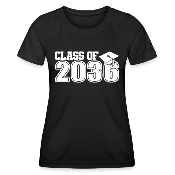 Class Of 2036 Preschool Graduate Pre-K Graduation - Women's Functional T-Shirt - black - Front - AI Model Female 172 light (172cm)