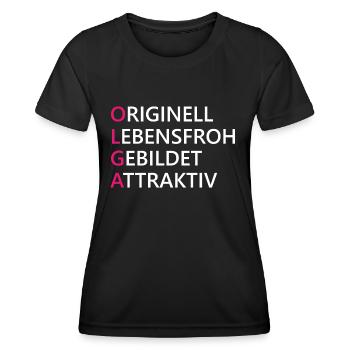 Olga Name Geschenk - Frauen Funktions-T-Shirt - Schwarz - Vorne - AI Model Female 172 light (172cm)